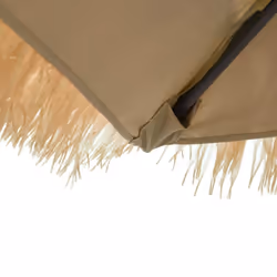 vidaXL Garden Parasol with LEDs and Steel Outdoor Umbrella Parasol Pole Brown - 223 x 223 x 231 cm - Additional view 8