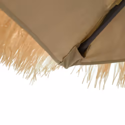 vidaXL Garden Parasol with LEDs and Steel Outdoor Umbrella Parasol Pole Brown - 288 x 288 x 225 cm - Additional view 8