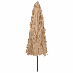 vidaXL Garden Parasol with LEDs and Steel Outdoor Umbrella Parasol Pole Brown - 324 x 324 x 247 cm - Additional view 6