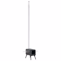 vidaXL Tent Wood Stove with Chimney & Foldable Legs Burning Stove Black Steel - Additional view 6
