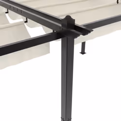vidaXL Garden Gazebo with Retractable Roof Tent Canopy Sun Shlter Aluminium - cream - Additional view 7