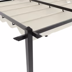 vidaXL Garden Gazebo with Retractable Roof Tent Canopy Sun Shlter Aluminium - cream - Additional view 8