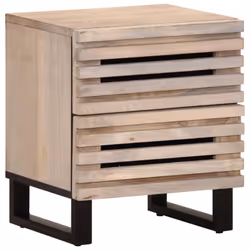 vidaXL Bedside Cabinet Nightstand Bed Cabinet Bed Table Solid Wood Reclaimed - solid bleached wood, 1 pcs
