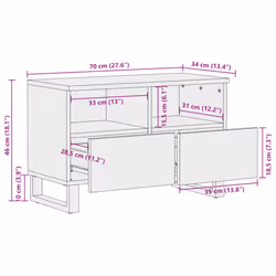 vidaXL TV Cabinet TV Stand TV Unit Entertainment Centre Solid Wood Acacia