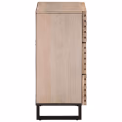 vidaXL Sideboard Storage Cupboard Cabinet Highboard White Solid Wood Mango