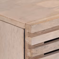 vidaXL Sideboard Storage Cupboard Cabinet Highboard White Solid Wood Mango - Additional view 6