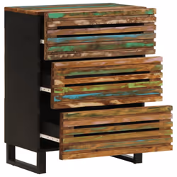 vidaXL Sideboard Home Storage Cupboard Cabinet Highboard Solid Wood Acacia - Additional view 4
