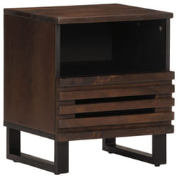 vidaXL Bedside Cabinets Nightstand Bed Side Table 2 pcs Solid Wood Acacia - solid mango wood, 1 pcs