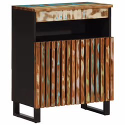 vidaXL Sideboard Storage Cupboard Cabinet Highboard Solid Wood Rough Mango - multicolour, solid acacia wood