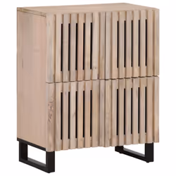 vidaXL Sideboard Storage Cupboard Side Cabinet Highboard Solid Wood Mango - light brown, solid mango wood