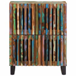 vidaXL Sideboard Storage Cupboard Side Cabinet Highboard Solid Wood Mango - multicolour, solid acacia wood