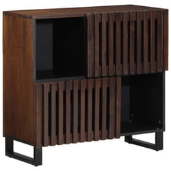 vidaXL Sideboard Storage Organiser Cupboard Side Cabinet Highboard Solid Wood - brown, solid mango wood