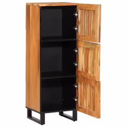 vidaXL Highboard Sideboard Side Cabinet Storage Cupboard Solid Wood Acacia - light brown, solid acacia wood