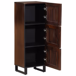 vidaXL Highboard Sideboard Side Cabinet Storage Cupboard Solid Wood Acacia - brown, solid mango wood