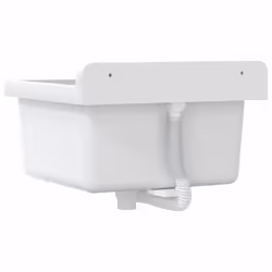 vidaXL Sink Washbasin for Wall Mounting Utility Laundry Wash Basin White Resin - Additional view 4