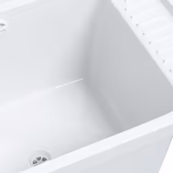 vidaXL Sink Washbasin for Wall Mounting Utility Laundry Wash Basin White Resin - Additional view 8