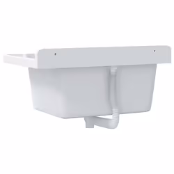 vidaXL Utility Sink for Wall Mounting Utility Laundry Wash Basin White Resin - Additional view 5