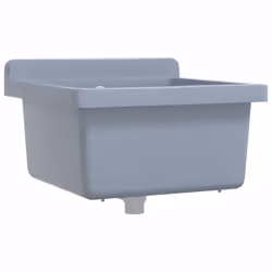vidaXL Sink Washbasin for Wall Mounting Utility Laundry Wash Basin Grey Resin