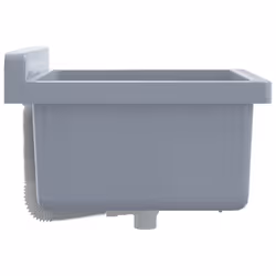 vidaXL Sink Washbasin for Wall Mounting Utility Laundry Wash Basin Grey Resin - Additional view 4