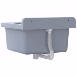 vidaXL Sink Washbasin for Wall Mounting Utility Laundry Wash Basin Grey Resin - Additional view 5