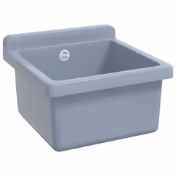 vidaXL Sink Washbasin for Wall Mounting Utility Laundry Wash Basin Grey Resin - Additional view 7