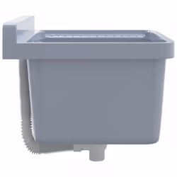 vidaXL Sink Washbasin for Wall Mounting Utility Laundry Wash Basin Grey Resin - Additional view 4
