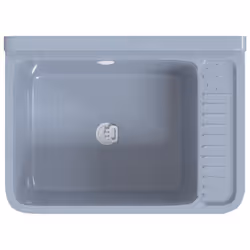 vidaXL Sink Washbasin for Wall Mounting Utility Laundry Wash Basin Grey Resin - Additional view 6