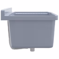 vidaXL Sink Washbasin for Wall Mounting Utility Laundry Wash Basin Grey Resin - Additional view 4
