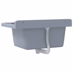 vidaXL Sink Washbasin for Wall Mounting Utility Laundry Wash Basin Grey Resin - Additional view 5