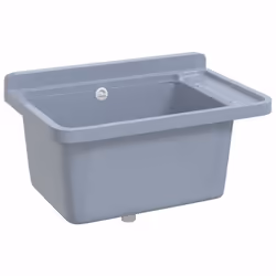 vidaXL Sink Washbasin for Wall Mounting Utility Laundry Wash Basin Grey Resin - Additional view 7