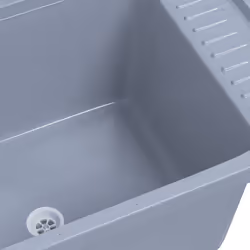 vidaXL Sink Washbasin for Wall Mounting Utility Laundry Wash Basin Grey Resin - Additional view 8