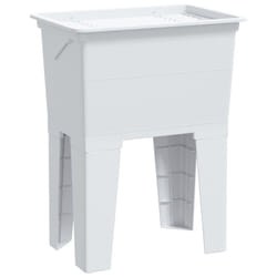 vidaXL Laundry Tub Laundry Basket Washing Tub Storage Container White Resin