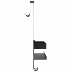 vidaXL Hanging Shower Caddy Bath Shelf Matt Black Brushed 304 Stainless Steel - Additional view 4