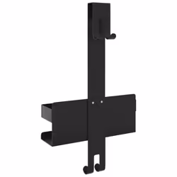 vidaXL Hanging Shower Caddy Bath Shelf Matt Black Brushed 304 Stainless Steel - Additional view 5
