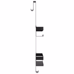 vidaXL Hanging Shower Caddy Bath Shelf Matt Black Brushed 304 Stainless Steel - Additional view 4
