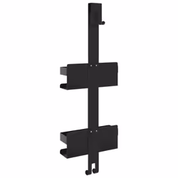 vidaXL Hanging Shower Caddy Bath Shelf Matt Black Brushed 304 Stainless Steel - Additional view 5
