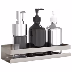 vidaXL Shower Shelf Shower Caddy Bathroom Shelf Brushed 304 Stainless Steel