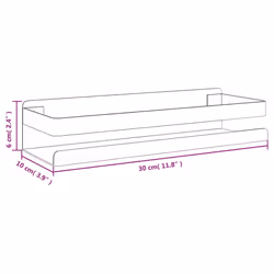 vidaXL Shower Shelf Shower Caddy Bathroom Shelf Brushed 304 Stainless Steel - Additional view 7