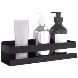 vidaXL Shower Shelf Shower Caddy Rack Matt Black Brushed 304 Stainless Steel