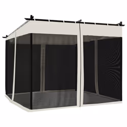 vidaXL Gazebo with Mesh Walls Party Tent Pavilion Marquee Cream 3x3 m Steel - Additional view 5