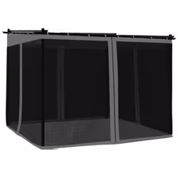 vidaXL Gazebo with Mesh Walls Party Tent Canopy Marquee Anthracite 3x3 m Steel
