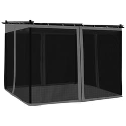 vidaXL Gazebo with Mesh Walls Party Tent Canopy Marquee Anthracite 3x3 m Steel
