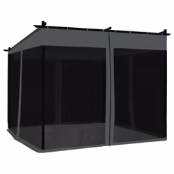 vidaXL Gazebo with Mesh Walls Party Tent Canopy Marquee Anthracite 3x3 m Steel - Additional view 5