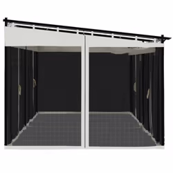 vidaXL Gazebo with Mesh Walls Party Tent Pavilion Marquee Cream 6x3 m Steel - Additional view 4