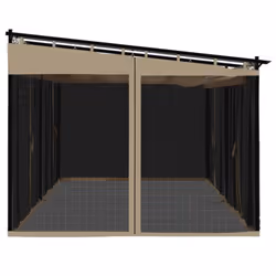 vidaXL Gazebo with Mesh Walls Party Tent Pavilion Marquee Taupe 6x3 m Steel - Additional view 4
