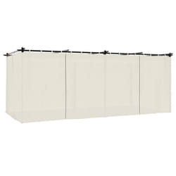 vidaXL Gazebo with Curtains Party Tent Pavilion Marquee Canopy Taupe Steel - cream, 6 x 3 m