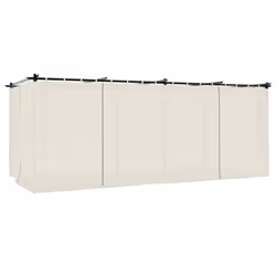 vidaXL Gazebo with Curtains Party Tent Pavilion Marquee Canopy Taupe Steel - cream, 6 x 3 m - Additional view 5