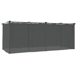 vidaXL Gazebo with Curtains Party Tent Pavilion Marquee Canopy Taupe Steel - anthracite, 6 x 3 m