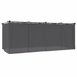 vidaXL Gazebo with Curtains Party Tent Pavilion Marquee Canopy Taupe Steel - anthracite, 6 x 3 m - Additional view 5