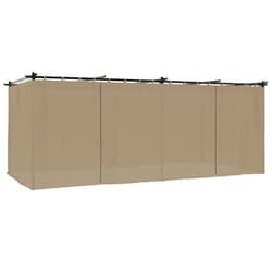 vidaXL Gazebo with Curtains Party Tent Pavilion Marquee Canopy Taupe Steel - taupe, 6 x 3 m